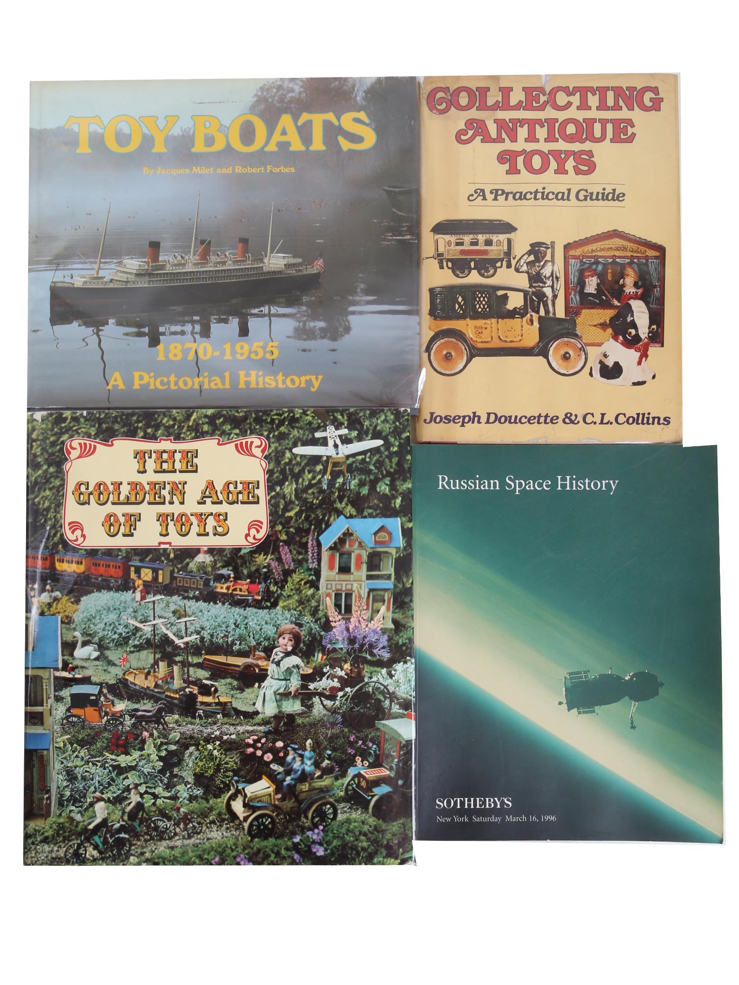 BOOKS ON TOY COLLECTING AND SPACE HISTORY 4 ITEMS PIC-0